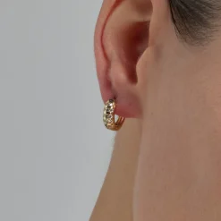 Pendientes de Circonita Brillante acabados en oro amarillo 18K - Linbu