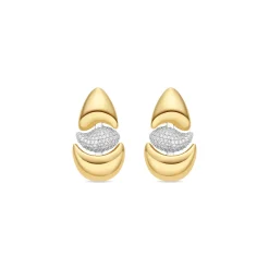 Pendientes de Circonita Brillante acabado en oro amarillo de 18k - Atlin