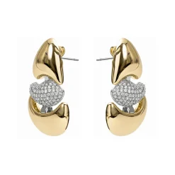Pendientes de Circonita Brillante acabado en oro amarillo de 18k - Atlin