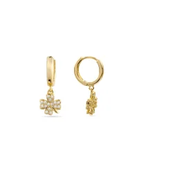 Pendientes de Circonita Brillante acabados en oro amarillo 18K - Josan