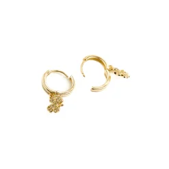 Pendientes de Circonita Brillante acabados en oro amarillo 18K - Josan