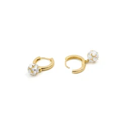 Pendientes de Circonita Brillante acabado en oro amarillo de 18k - Monrus