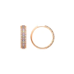 Pendientes de Circonita Multicolor acabado en oro amarillo de 18k - Primzu