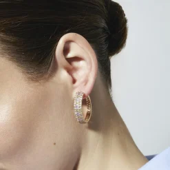 Pendientes de Circonita Multicolor acabado en oro amarillo de 18k - Primzu