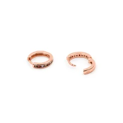 Pendientes de Circonita Multicolor acabado en oro rosa de 18k - Ulanbu