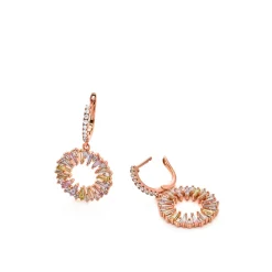 Pendientes de Circonita Multicolor acabado en oro amarillo de 18k - Raidow