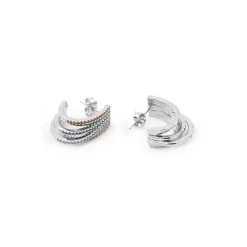 Pendientes de Circonita Multicolor Acabado En Plata - Negal