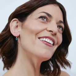 Pendientes de Circonita Multicolor acabado en oro amarillo de 18k - Seinti