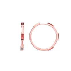 Pendientes de Circonita Ópalo de Fuego acabado en oro rosa de 18k - Khimet