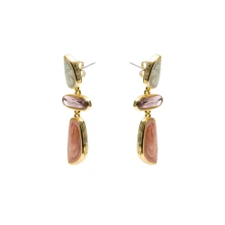 Pendientes de Lacado Multicolor acabado en oro amarillo de 18k - Wiso