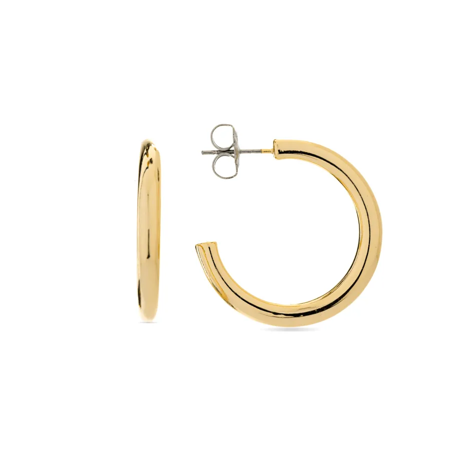 Pendientes de 29mm de diámetro acabado Oro Amarillo de 18K - Dancir