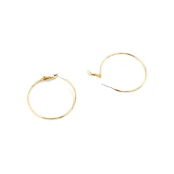Pendientes de 40mm de diámetro acabado Oro Amarillo de 18k - Kelxo