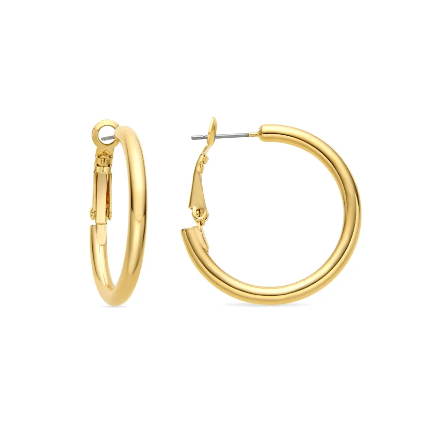 Pendientes de 30mm de diámetro acabado Oro Amarillo de 18k - Sadro