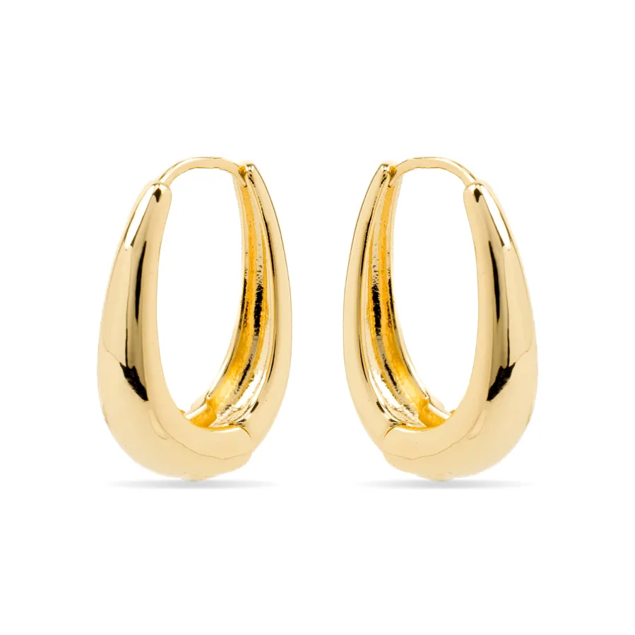 Pendientes de 24mm de diámetro acabado Oro Amarillo 18k - Luya