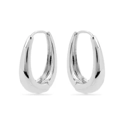Pendientes de 24mm de diámetro acabado plata - Luya