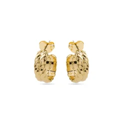 Pendientes de 19,5mm de diámetro acabado Oro Amarillo 18K - Thety