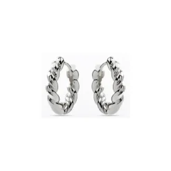 Pendientes de 18,5mm de diámetro acabado plata - Tansit