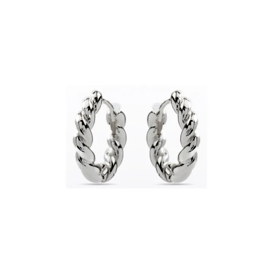 Pendientes de 18,5mm de diámetro acabado plata - Tansit