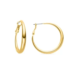 Pendientes de 34mm de diámetro acabado Oro Amarillo de 18k - Qupa