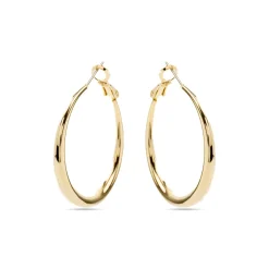 Pendientes de 34mm de diámetro acabado Oro Amarillo de 18k - Qupa