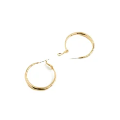 Pendientes de 34mm de diámetro acabado Oro Amarillo de 18k - Qupa