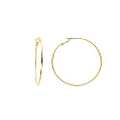 Pendientes de 50mm de diámetro acabado Oro Amarillo de 18k - Kelxo