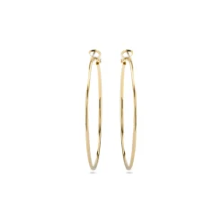 Pendientes de 50mm de diámetro acabado Oro Amarillo de 18k - Kelxo