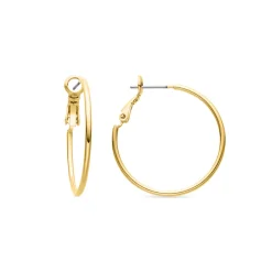 Pendientes de 30mm de diámetro acabado Oro Amarillo de 18k - Kelxo
