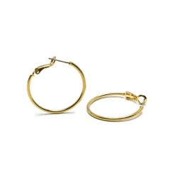Pendientes de 30mm de diámetro acabado Oro Amarillo de 18k - Kelxo