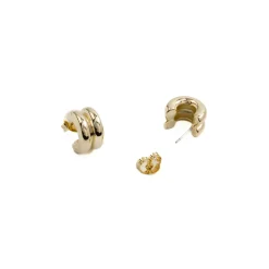 Pendientes de 16mm de diámetro acabado Oro Amarillo 18K - Zakev