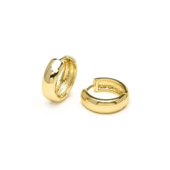 Pendientes de 18mm de diámetro acabado Oro Amarillo de 18k - Apruk
