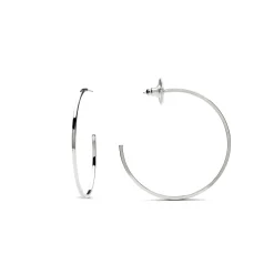 Pendientes de 36mm de diámetro acabados en rodio - Erkang