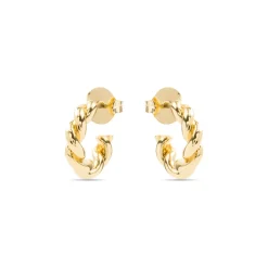 Pendientes de 17mm de diámetro acabado Oro Amarillo 18K - Izo