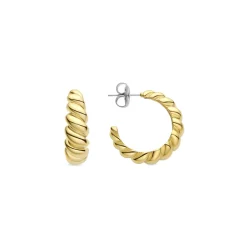 Pendientes de 16mm de diámetro acabado Oro Amarillo de 18K - Intia