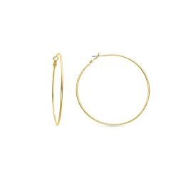 Pendientes de 70mm de diámetro acabado Oro Amarillo de 18k - Kelxo