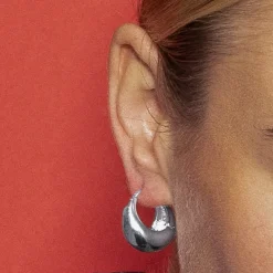Pendientes de 19,5mm de diámetro acabado plata - Zatar