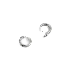 Pendientes de 18mm de diámetro acabados en rodio - Sinem