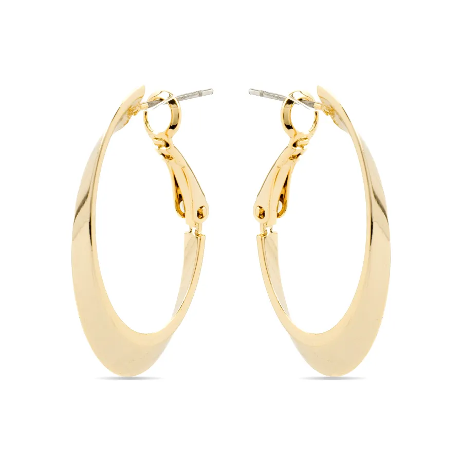 Pendientes de 35mm de diámetro acabado Oro Amarillo 18k - Drola