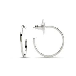 Pendientes de 27mm de diámetro acabados en rodio - Baal