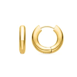 Pendientes de 24mm de diámetro acabado Oro Amarillo 18K - Saura
