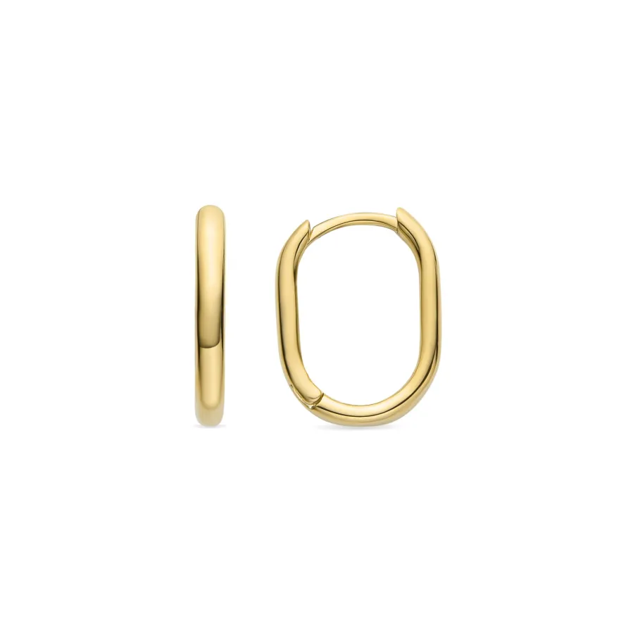 Pendientes de 14mm de diámetro acabado Oro Amarillo de 18K - Wiselu