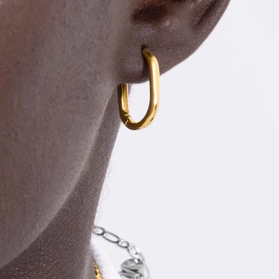 Pendientes de 14mm de diámetro acabado Oro Amarillo de 18K - Wiselu