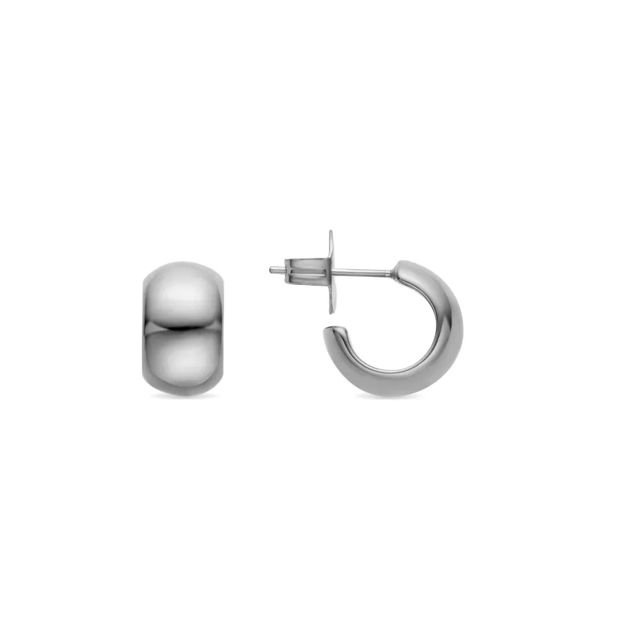 Pendientes de 12,5mm de diámetro acabado plata - Metha