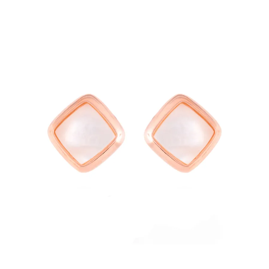 Pendientes de Ojo de Gato acabados en oro rosa 18K - Mosi