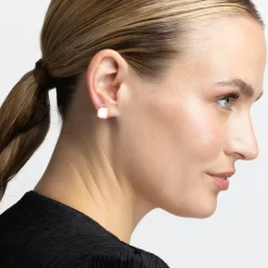 Pendientes de Ojo de Gato acabados en oro rosa 18K - Mosi