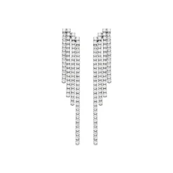 Pendientes de Plata de Ley 925 y Circonita Brillante acabado rodio - Disazar
