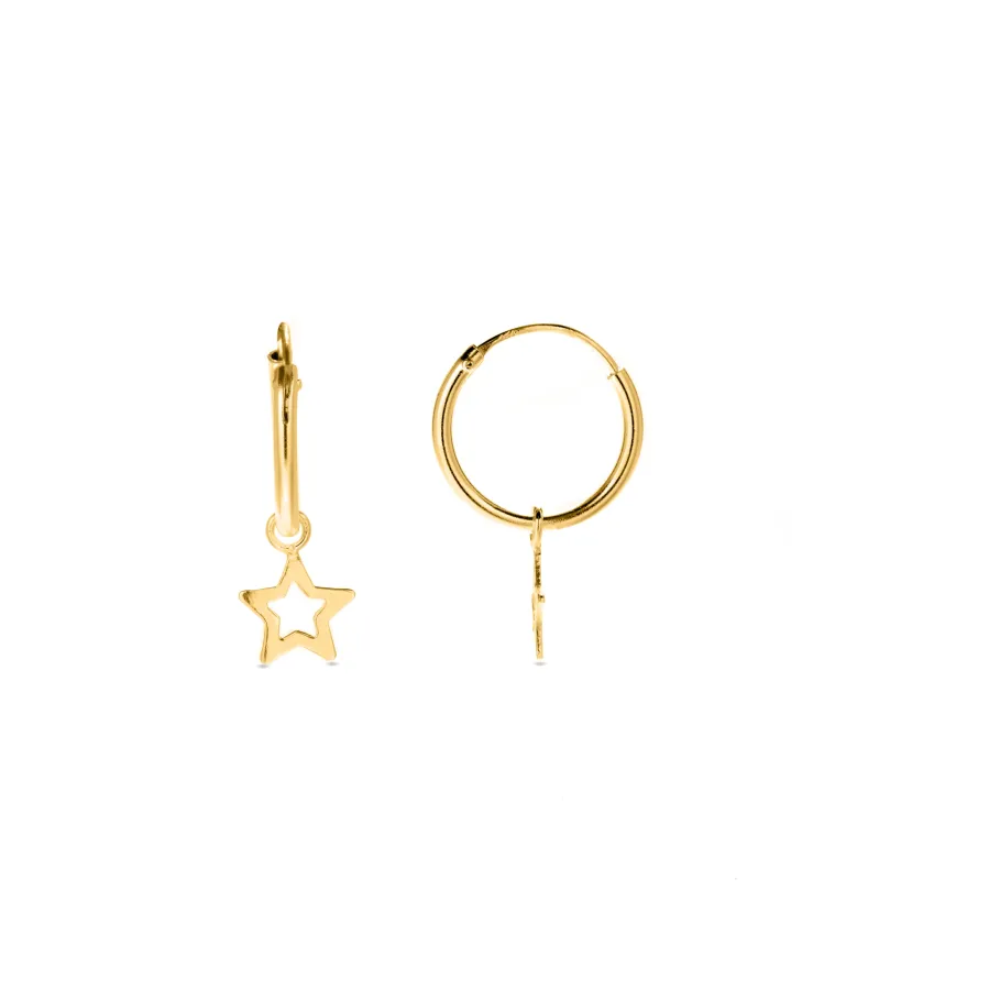 Pendientes de Plata de Ley 925 acabados en oro amarillo 18K - Essential