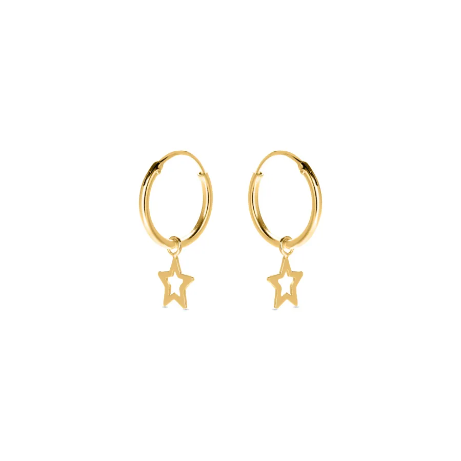 Pendientes de Plata de Ley 925 acabados en oro amarillo 18K - Essential