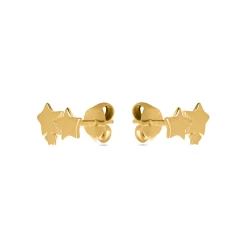 Pendientes de Plata de Ley 925 acabados en oro amarillo 18K - Essential