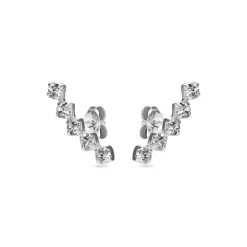 Pendientes de Plata de Ley 925 con Circonita Brillante acabados en rodio - Sias
